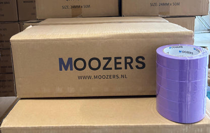 DOOS MOOZERS | Washi | Schilderstape paars | 24mm x 50m | 36 Rollen