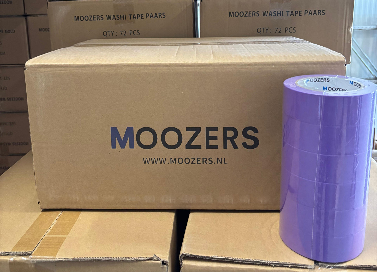 BOX Moozers Washi Tape Yellow 24mm 50M